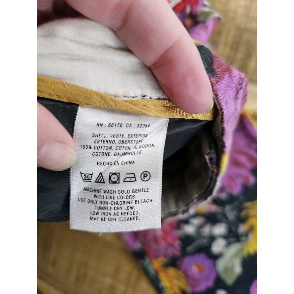 Anthropologie Elevenses Bold Floral Trousers Pants Size 0 Bohemian Boho Chic - Picture 4 of 5